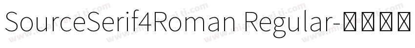 SourceSerif4Roman Regular字体转换